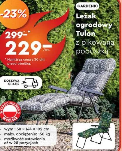 leżak ogrodowy