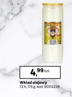 wkład olejowy do znicza