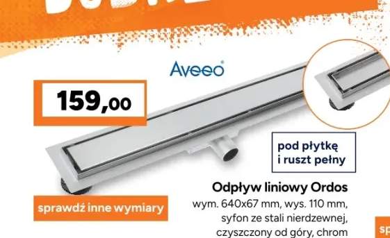 odpływ liniowy