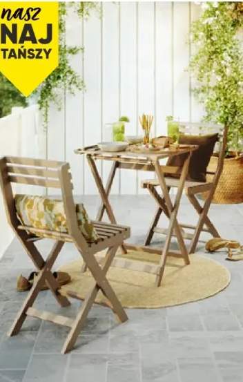 Meble ogrodowe Solis II Origami zestaw drewniane