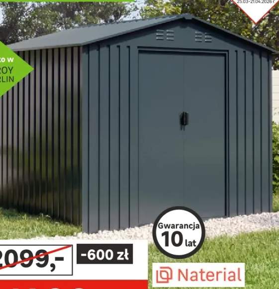 Domek narzędziowy metalowy 236x184x206cm SD-X0608T-A