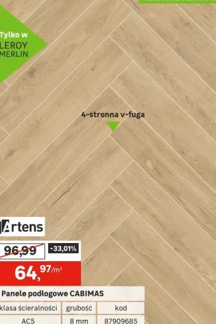 Panele podłogowe laminowane jodełka klasyczna AC5 8 mm Cabimas