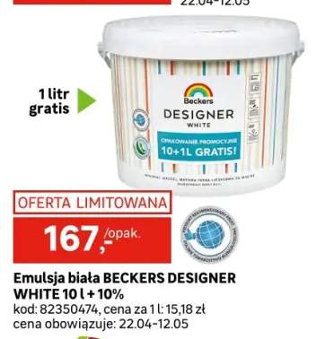 Farba Beckers Designer White Biała 11 l