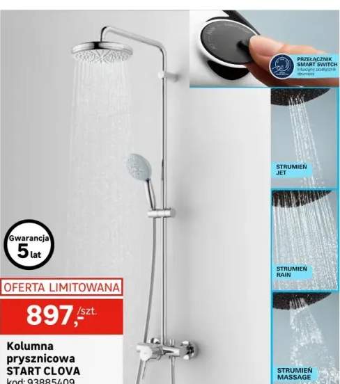 Kolumna prysznicowa Start Clova chromowana Grohe