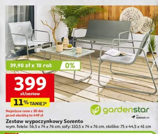 zestaw wypoczynkowy