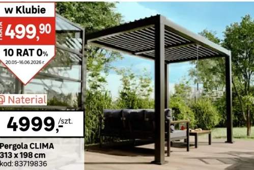 Pawilon ogrodowy pergola Clima 313x198x229 cm antracytowy Naterial