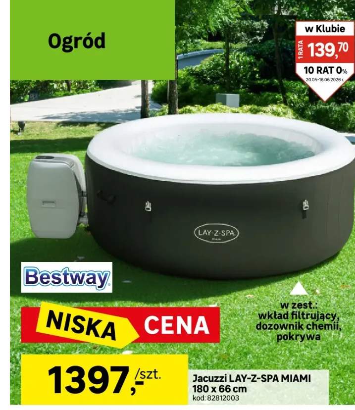 LAY-Z SPA dmuchane MIAMI 4os 180x66cm jacuzzi Bestway