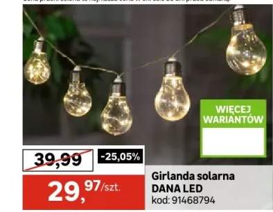 Girlanda solarna Dana IP44 4.8 m 10 x LED Inspire