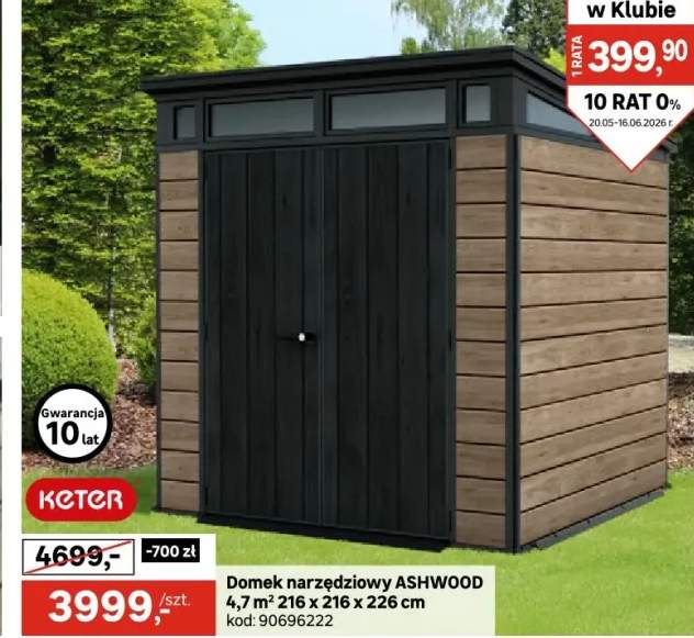 Domek narzędziowy ogrodowy Ashwood DecoCoat 4,7 m2 brązowy Keter