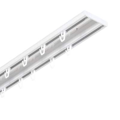 Szyna sufitowa 2-torowa 150 cm biała aluminiowa z akcesoriami Inspire