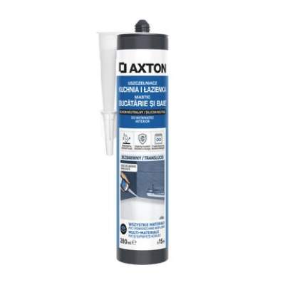 Silikon sanitarny Kuchnia i Łazienka neutralny bezbarwny 280 ml Axton