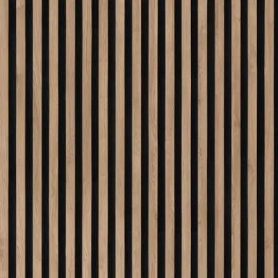 Panele ścienne 3D Lamel na czarnym filcu 270x25 cm Camargue 5 lameli