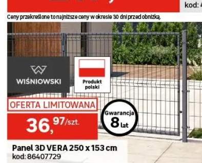 Panel ogrodzeniowy Vera 3D 153x250 cm antracytowy Wiśniowski