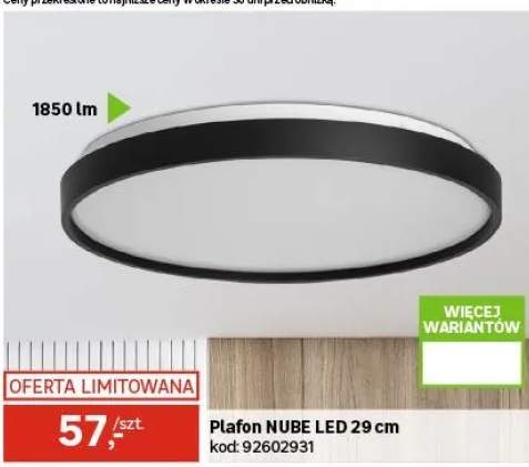 Plafon Nube czarny śr. 29 cm 1850 lm LED ORO