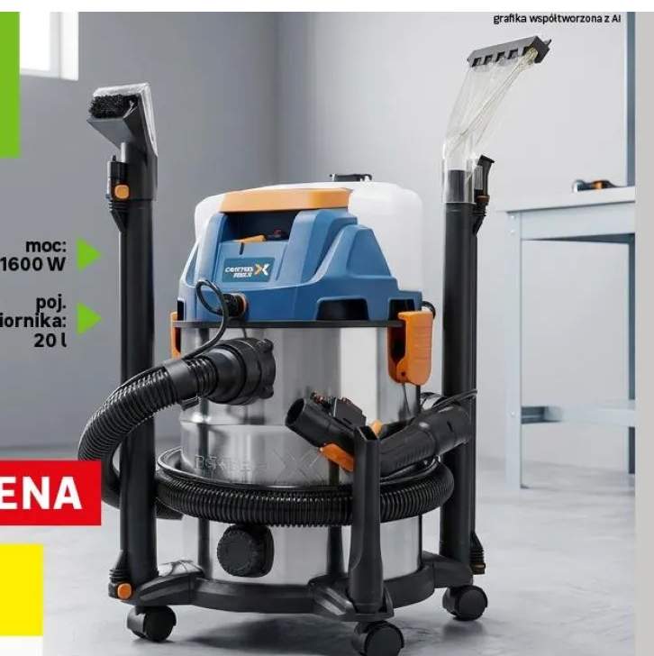 Odkurzacz Natryskowy Ekstrakcyjny 1600DWDCC-20.5001 1600W 20l DEXTER