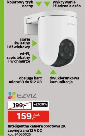 Kamera zewnętrzna obrotowa H8C SE 2K 3MP Ezviz