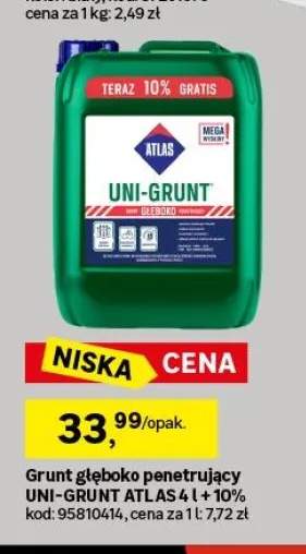 Grunt Głęboko Penetrujący Uni-Grunt 4l+10% Atlas