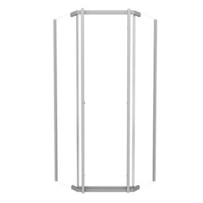 Kabina prysznicowa pięciokątna 90x90 cm chromowana Titanium Durasan