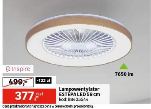 Lampowentylator Estepa śr. 58 cm RGB 7650 lm LED Inspire
