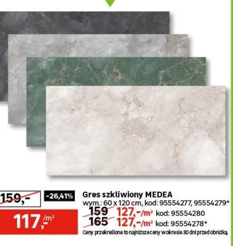 Gres szkliwiony Medea Granula Bianco Mat 60x120