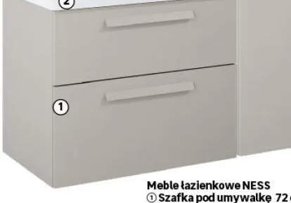 Szafka pod umywalkę wisząca Ness 71.6x46x59 cm beżowa Sensea