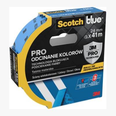 Taśma malarska do odcinania kolorów 24 mm x 41 m ScotchBlue