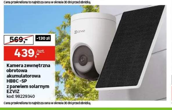 Kamera zewnętrzna obrotowa akumulatorowa HB8C-SP z panelem solarnym Ezviz