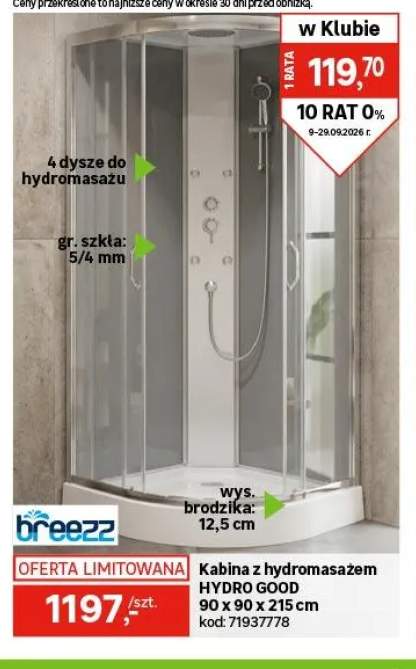 Kabina z hydromasażem Hydro Good 90x90x215 cm Breezz