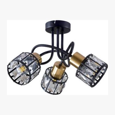 Lampa sufitowa Zahara czarno-złota 3 x E27 Goldlux