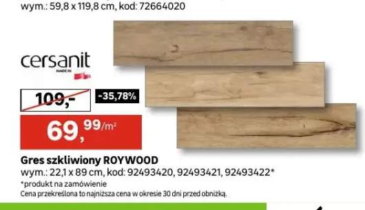 Gres szkliwiony Roywood Cersanit