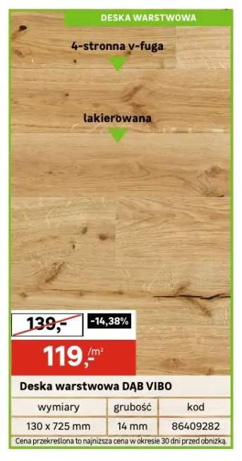 Deska warstwowa Dąb Vibo