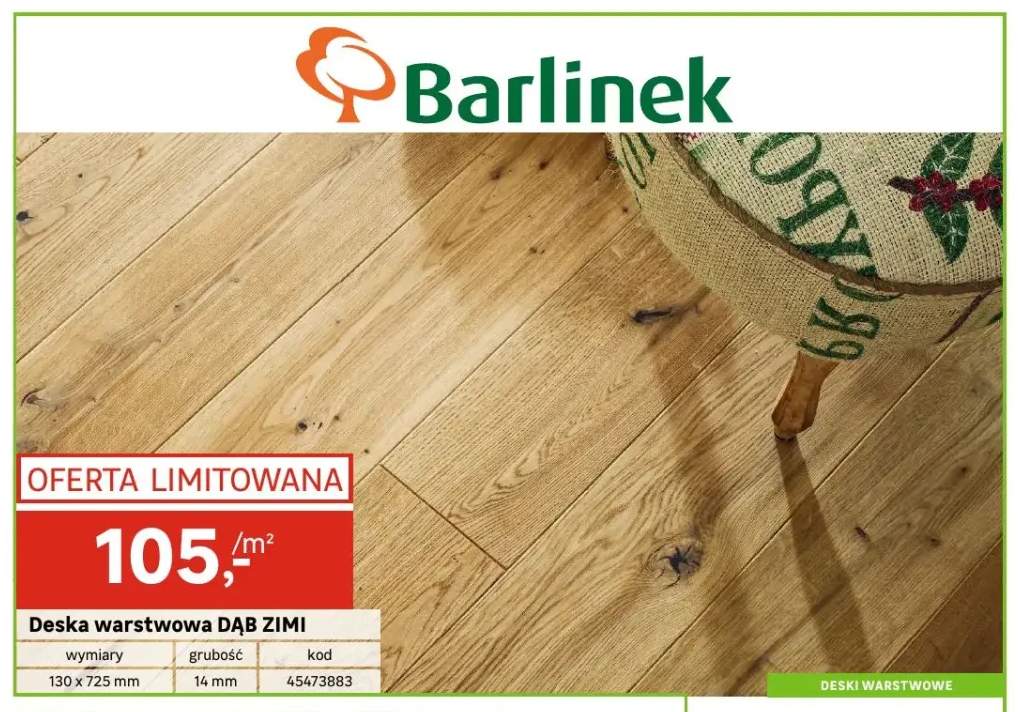 Deska warstwowa Dąb Zimi Barlinek