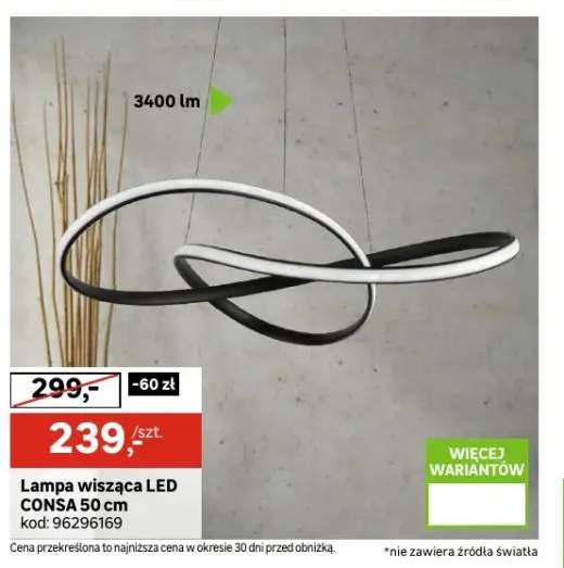 Lampa wisząca LED Consa 50 cm