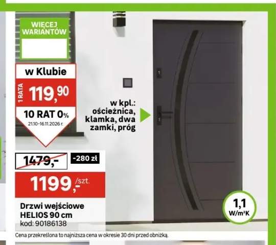 Drzwi wejściowe Helios 90 cm