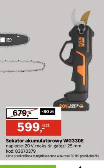 Sekator akumulatorowy WG330E Worx