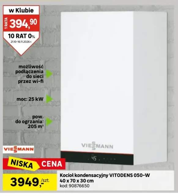 Kocioł kondensacyjny Vitodens 050-W 40x70x30 cm Viessmann